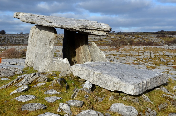 Poulnabrone Dolmen in The Burren in County Clare