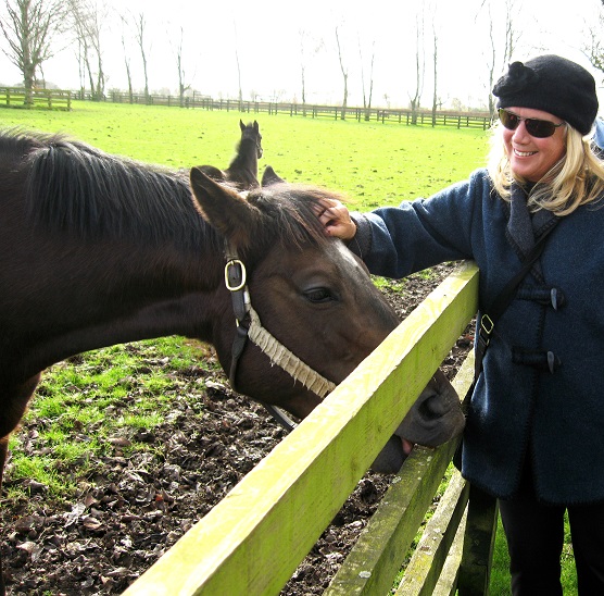 Patti Reed with Mare at the Irish National Stud near Kildare