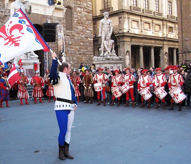 Flag Throwers at the Piazza della Signoria in Florence