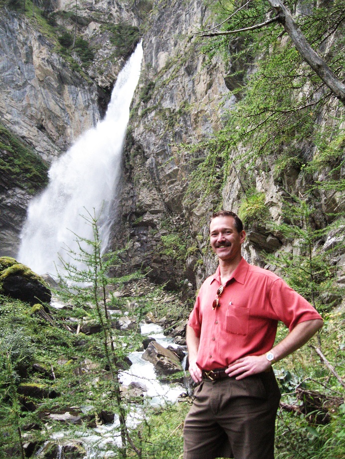 James at the G�ssnitz Waterfall in Heiligenblut