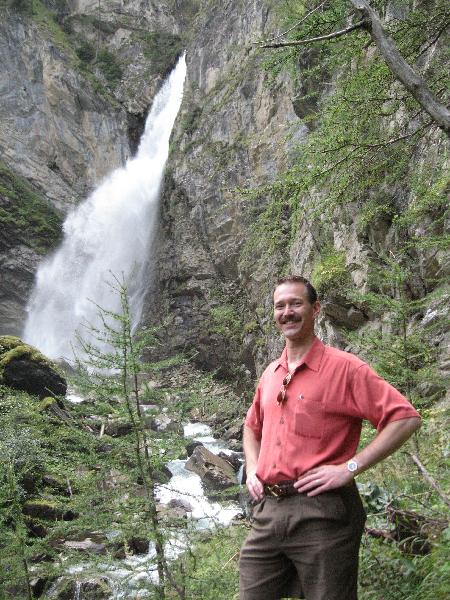 James at the G�ssnitz Waterfall in Heiligenblut